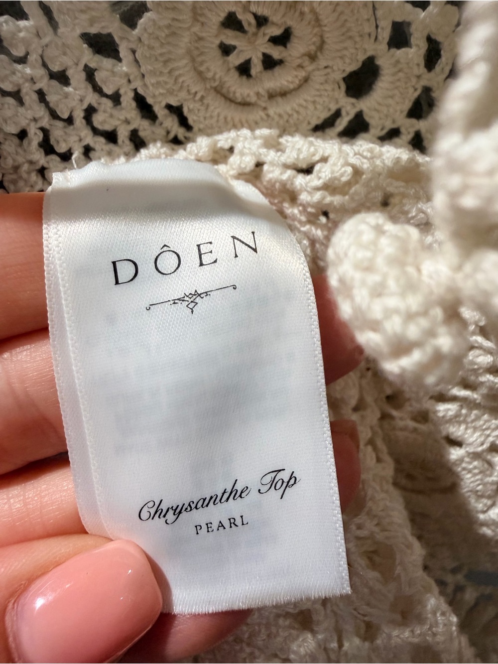 Doen Doen Heirloom CHRYSANTHE TOP in Pearl - Picture 8 of 10